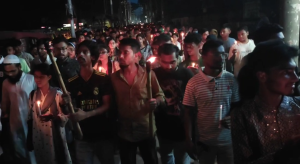 বৈষম্য বিরোধী আন্দোলনে সকল শহীদদের স্বরনে টাঙ্গাইলে মোমবাতির প্রজ্জ্বলন