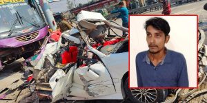 এক্সপ্রেসওয়ের টোলপ্লাজায় দুর্ঘটনা: বাসচালক গ্রেপ্তার